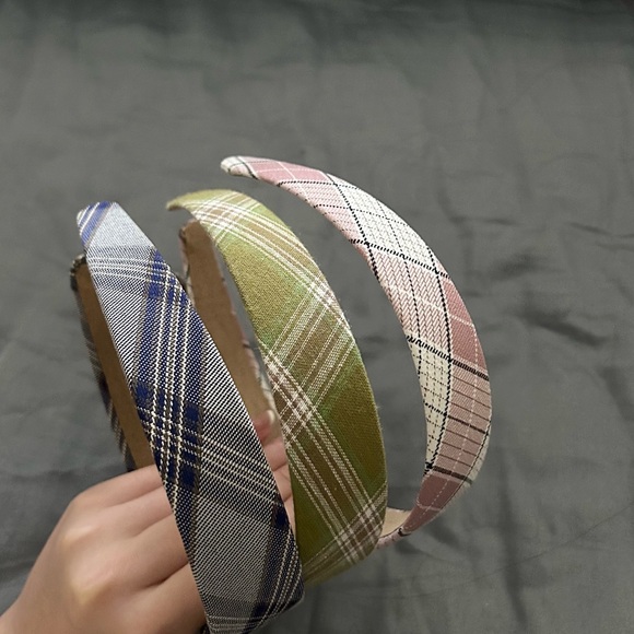 set of 3: y2k plaid academia headbands - Picture 10 of 10